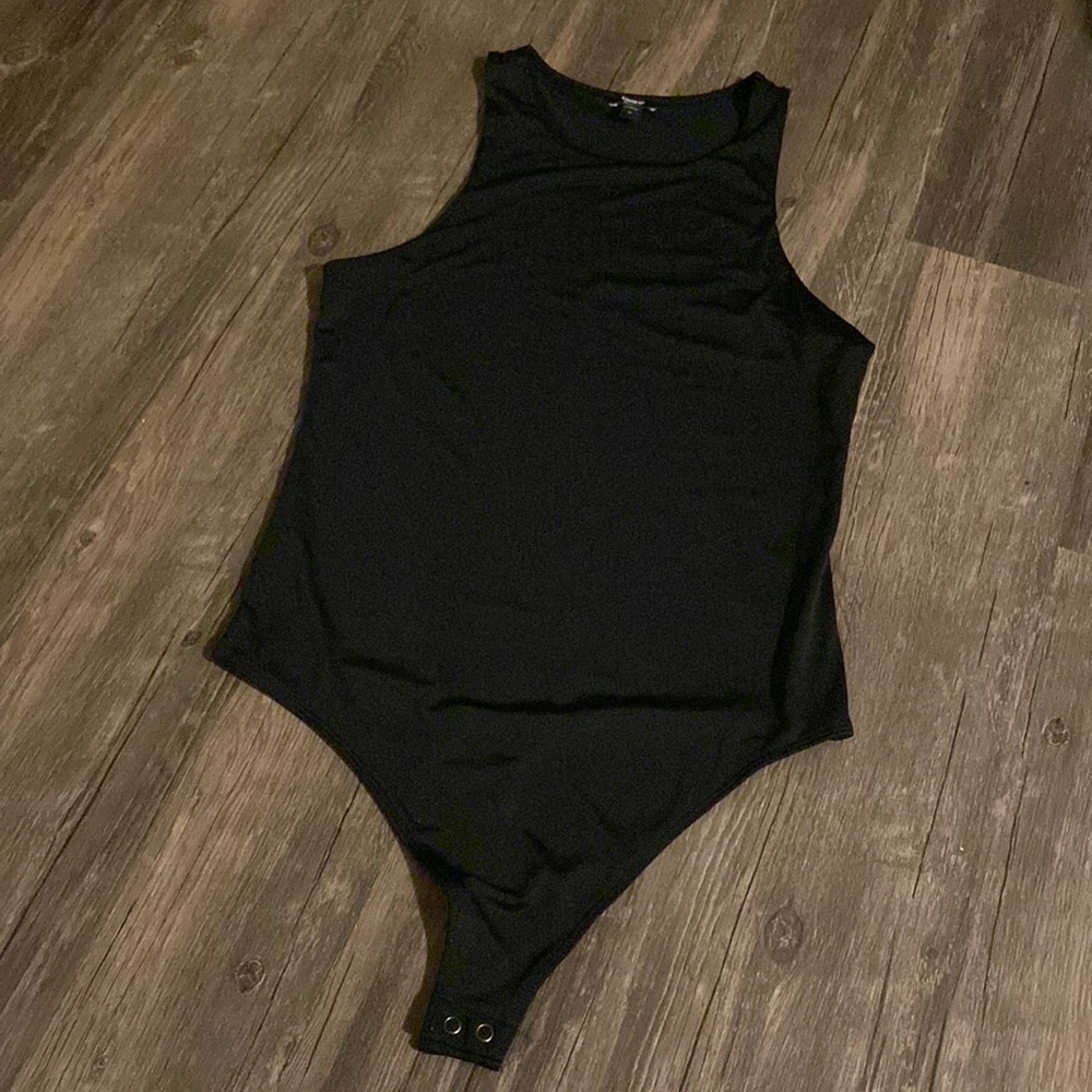 Black high neck body contour bodysuit - worn once - size M